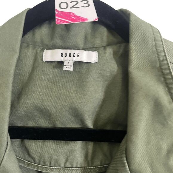 Ro & De Womens Utility Jacket Small Green Sleeveless Vest - Picture 3 of 3